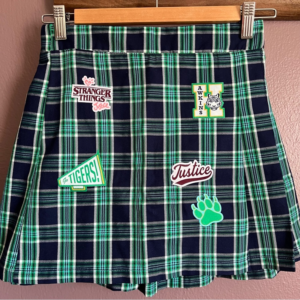 Stranger Things Plaid Pleated Skirt Skort